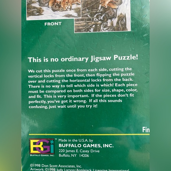 World’s Most Difficult Double Sided Puzzle “Wherewolves” Fox and Wolves Puzzle - Picture 9 of 11